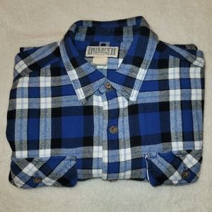DULUTH TRADING CO Heavyweight Flannel Long Sleeve Button Up Shirt Size Medium